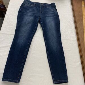 Time and Tru Women's High Rise Skinny Jeans - Dark Blue